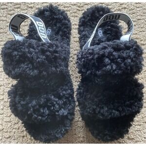 UGG Fluff Yeah Slides Black Size: 10
